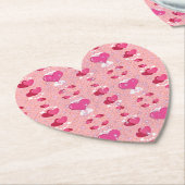 glitter pink heart vibrant romantic wallpaper kartonnen onderzetters (Gekanteld)
