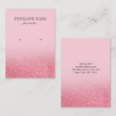 Glitter Pink Jewelry Earring display weergeven Visitekaartje (Voorkant / Achterkant)