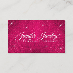 Glitter Pink Jewelry Visitekaartje