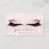 Glitter Pink Loyalty Kaart Makeup Artist Lashes 10 (Voorkant)