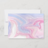 Glitter Pink Marble Splash Liquid Hartelijk dank Bedankkaart (Achterkant)