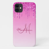 Glitter Pink Name Sparkles Glam Girly  Case-Mate iPhone Case (Achterkant)