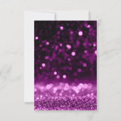 Glitter Pink Paars Wedding Bridal Sweet 16th Kaart (Achterkant)
