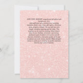 Glitter Pink QUINCEANERA - AGATE Roos Gold Kaart (Achterkant)