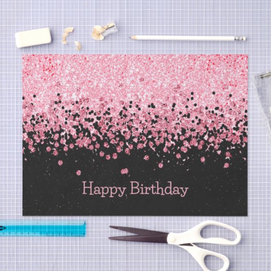 Glitter Pink Sparkly Tissuepapier (Craft)