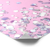 Glitter Pink Sweet 16 Birthday Party Poster (Hoek)