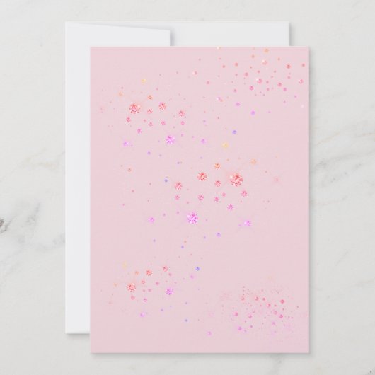 Glitter Pink Sweet 16 Verjaardag Uitnodiging (Achterkant)