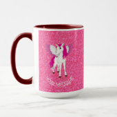 Glitter Pink Unicorn Mok (Links)