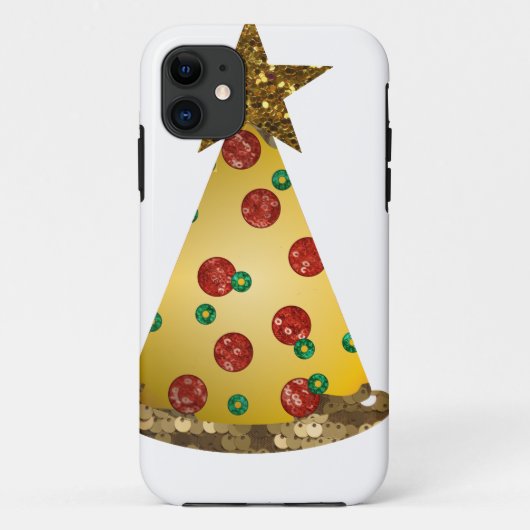 glitter pizza kerstboom Case-Mate iPhone case (Achterkant)