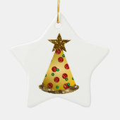 glitter pizza kerstboom keramisch ornament (Voorkant)