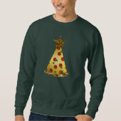 glitter pizza kerstboom mannen sweatshirt (Voorkant)
