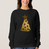 Glitter Pizza Kerstboom Vrouwen Sweatshirt (Voorkant)