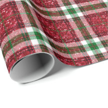 Glitter Plaid Christmas