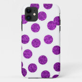 Glitter Polka-Dot iPhone Case (Achterkant)