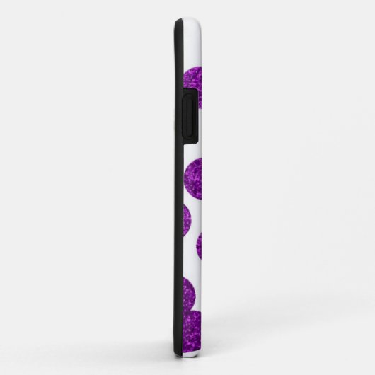 Glitter Polka-Dot iPhone Case (Achterkant/rechts)