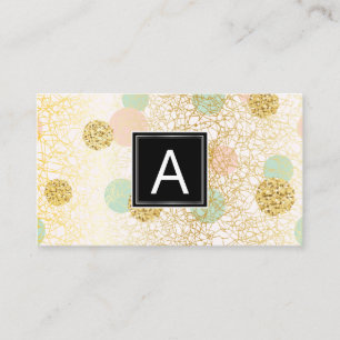Glitter Polka Dot Pattern Visitekaartje