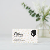 Glitter Polka Dot Pattern | Womens Beauty Visitekaartje (Staand voorkant)