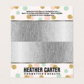 Glitter Polka Dots | Natuurlijke lijn Visitekaartje (Buitenkant ongevouwen)