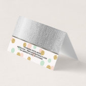 Glitter Polka Dots | Natuurlijke lijn Visitekaartje (Achterkant)