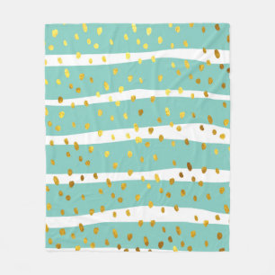 Glitter polka stippen en strepen illustratiepatter fleece deken