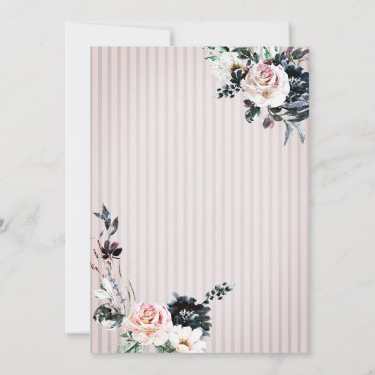 Glitter pompoen bloemen verjaardag kaart (Achterkant)