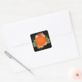 Glitter Pompoen Happy Thanksgiving Op Maat  Vierkante Sticker (Envelop)