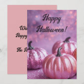 Glitter Pompoenen Halloween Wenskaart Kaart (Voorkant / Achterkant)