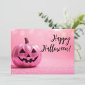 Glitter Pompoenen Halloween Wenskaart Kaart (Staand voorkant)