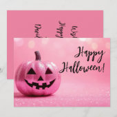 Glitter Pompoenen Halloween Wenskaart Kaart (Voorkant / Achterkant)