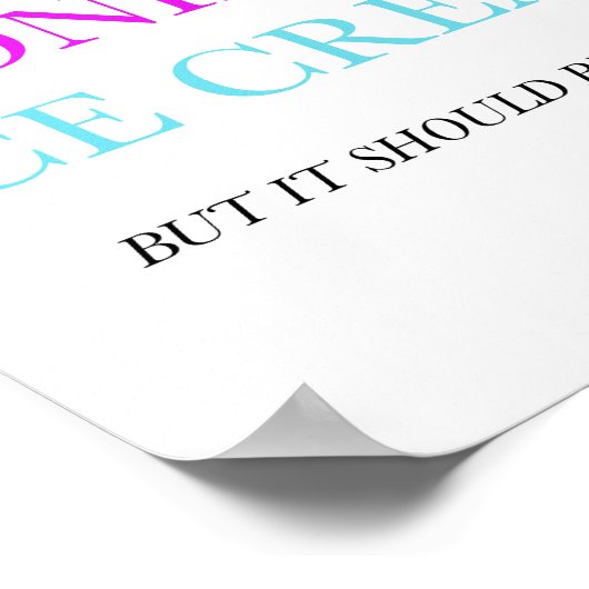 Glitter-, ponies- en ijscream-kleurenafdrukken poster (Hoek)