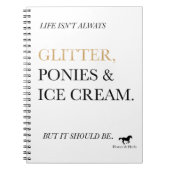Glitter-, ponies- en ijsvormer-laptop notitieboek (Voorkant)