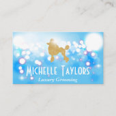 Glitter Poodle | Bokeh Glow Shimmer Visitekaartje (Voorkant)