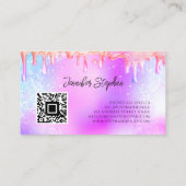 Glitter Poolse weekmaker QR-code Visitekaartje (Achterkant)