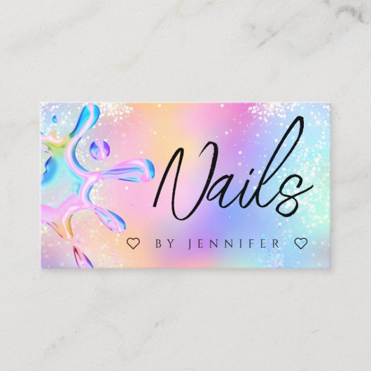 Glitter Poolse weekmaker QR-code Visitekaartje (Voorkant)