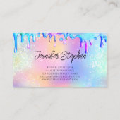 Glitter Poolse weekmaker voor holografisch gebruik Visitekaartje (Achterkant)