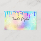 Glitter Poolse weekmaker voor holografisch gebruik Visitekaartje (Achterkant)