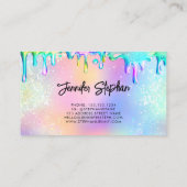 Glitter Poolse weekmaker voor holografisch gebruik Visitekaartje (Achterkant)