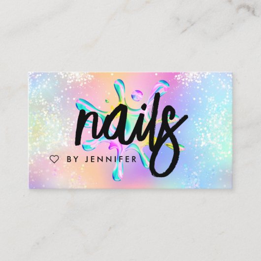 Glitter Poolse weekmaker voor holografisch gebruik Visitekaartje (Voorkant)