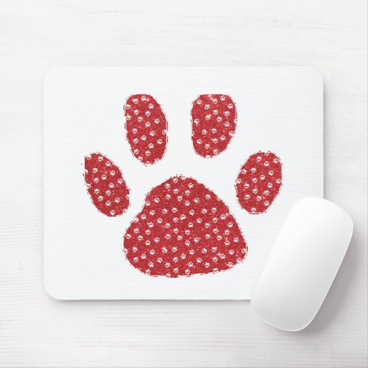 Glitter pootafdruk muismat (Met muis)