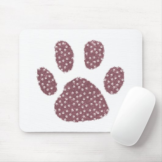 Glitter pootafdruk muismat (Met muis)
