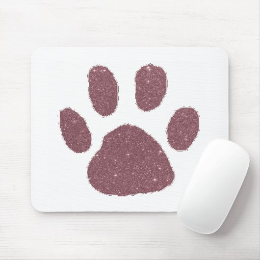 Glitter pootafdruk muismat (Met muis)