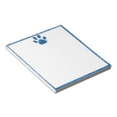 Glitter pootafdruk  notitieblok (Schuin)