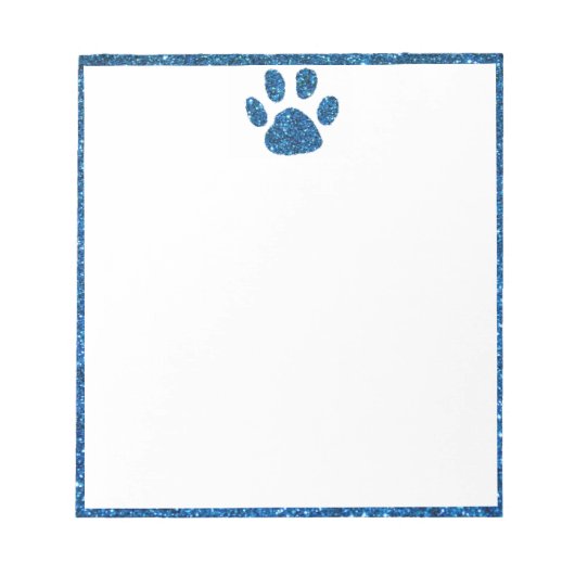 Glitter pootafdruk  notitieblok (Voorkant)