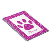 Glitter pootafdruk notitieboek (Rechterzijde)