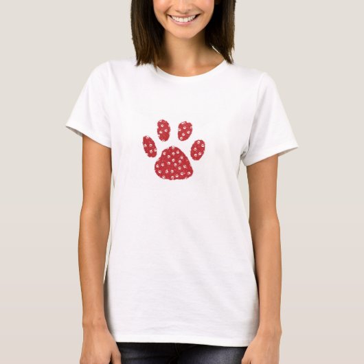 Glitter pootafdruk T-shirt (Voorkant)