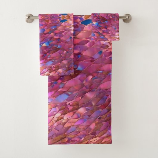 Glitter Populair Opal Holografisch Collectie Bad Handdoek (Insitu)