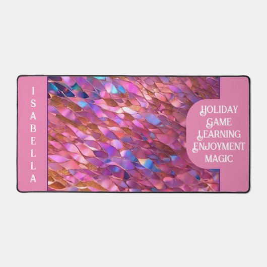 Glitter Populair Opal Holografisch Collectie Bureaumat (Voorkant)