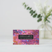 Glitter Populair Opal Holografisch Collectie Visitekaartje (Staand voorkant)