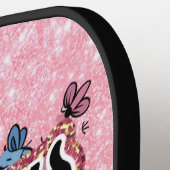 Glitter prachtige meisjes doodle pickleball paddle (Links Detail)