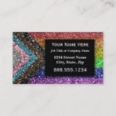 Glitter Preschool Leraar Professor LGBT Gay Pride Visitekaartje (Achterkant)